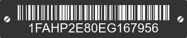 2014 FORD Taurus 1FAHP2E80EG167956 VIN decoded