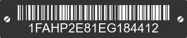 2014 FORD Taurus 1FAHP2E81EG184412 VIN decoded