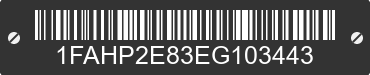 2014 FORD Taurus 1FAHP2E83EG103443 VIN decoded