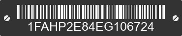 2014 FORD Taurus 1FAHP2E84EG106724 VIN decoded