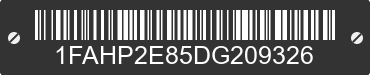 2013 FORD Taurus 1FAHP2E85DG209326 VIN decoded