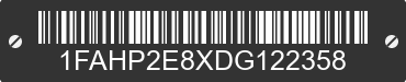 2013 FORD Taurus 1FAHP2E8XDG122358 VIN decoded
