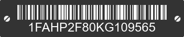 2019 FORD Taurus 1FAHP2F80KG109565 VIN decoded