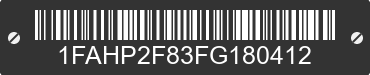 2015 FORD Taurus 1FAHP2F83FG180412 VIN decoded