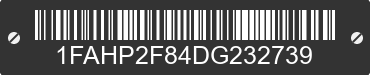 2013 FORD Taurus 1FAHP2F84DG232739 VIN decoded