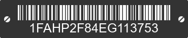 2014 FORD Taurus 1FAHP2F84EG113753 VIN decoded