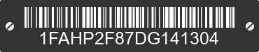 2013 FORD Taurus 1FAHP2F87DG141304 VIN decoded