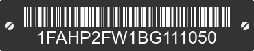 2011 FORD Taurus 1FAHP2FW1BG111050 VIN decoded