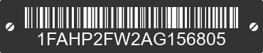 2010 FORD Taurus 1FAHP2FW2AG156805 VIN decoded