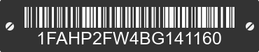 2011 FORD Taurus 1FAHP2FW4BG141160 VIN decoded