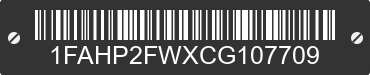 2012 FORD Taurus 1FAHP2FWXCG107709 VIN decoded