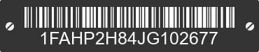 2018 FORD Taurus 1FAHP2H84JG102677 VIN decoded