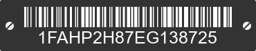 2014 FORD Taurus 1FAHP2H87EG138725 VIN decoded