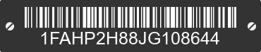 2018 FORD Taurus 1FAHP2H88JG108644 VIN decoded