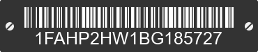 2011 FORD Taurus 1FAHP2HW1BG185727 VIN decoded