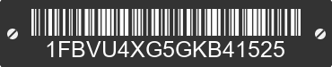 2016 FORD Transit 1FBVU4XG5GKB41525 VIN decoded