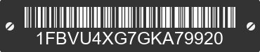 2016 FORD Transit 1FBVU4XG7GKA79920 VIN decoded