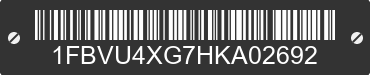 2017 FORD Transit 1FBVU4XG7HKA02692 VIN decoded