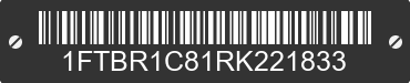 2024 FORD Transit 1FTBR1C81RK221833 VIN decoded