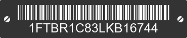 2020 FORD Transit 1FTBR1C83LKB16744 VIN decoded