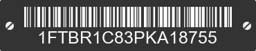 2023 FORD Transit 1FTBR1C83PKA18755 VIN decoded