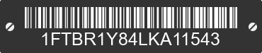 2020 FORD Transit 1FTBR1Y84LKA11543 VIN decoded