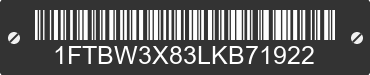 2020 FORD Transit 1FTBW3X83LKB71922 VIN decoded