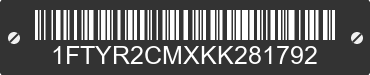 2019 FORD Transit 1FTYR2CMXKK281792 VIN decoded