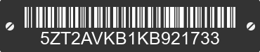 2019 FOREST RIVER Avenger 5ZT2AVKB1KB921733 VIN decoded