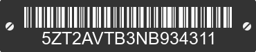 2022 FOREST RIVER Avenger 5ZT2AVTB3NB934311 VIN decoded