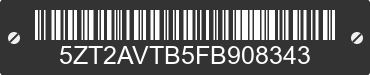 2015 FOREST RIVER Avenger 5ZT2AVTB5FB908343 VIN decoded