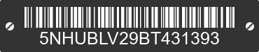 2011 FOREST RIVER Blazer 5NHUBLV29BT431393 VIN decoded