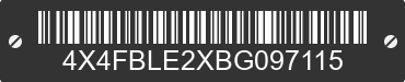 2011 FOREST RIVER Blue Ridge 4X4FBLE2XBG097115 VIN decoded