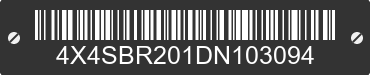2013 FOREST RIVER Bronco 4X4SBR201DN103094 VIN decoded