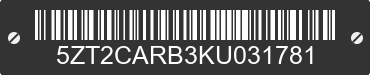2019 FOREST RIVER Catalina 5ZT2CARB3KU031781 VIN decoded