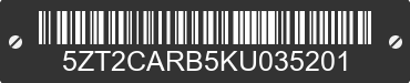 2019 FOREST RIVER Catalina 5ZT2CARB5KU035201 VIN decoded