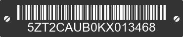 2019 FOREST RIVER Catalina 5ZT2CAUB0KX013468 VIN decoded
