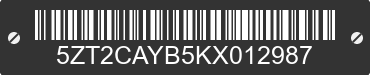 2019 FOREST RIVER Catalina 5ZT2CAYB5KX012987 VIN decoded