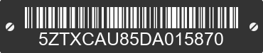 2013 FOREST RIVER Catalina 5ZTXCAU85DA015870 VIN decoded