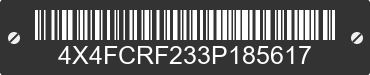 2003 FOREST RIVER Cedar Creek 4X4FCRF233P185617 VIN decoded