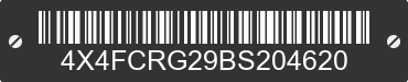 2011 FOREST RIVER Cedar Creek 4X4FCRG29BS204620 VIN decoded