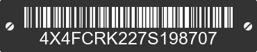 2007 FOREST RIVER Cedar Creek 4X4FCRK227S198707 VIN decoded