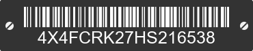2017 FOREST RIVER Cedar Creek 4X4FCRK27HS216538 VIN decoded