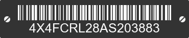 2010 FOREST RIVER Cedar Creek 4X4FCRL28AS203883 VIN decoded