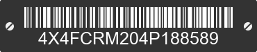2004 FOREST RIVER Cedar Creek 4X4FCRM204P188589 VIN decoded