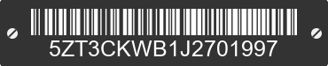 2018 FOREST RIVER Cherokee 5ZT3CKWB1J2701997 VIN decoded