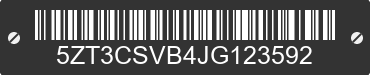 2018 FOREST RIVER Crusader 5ZT3CSVB4JG123592 VIN decoded