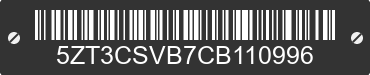 2012 FOREST RIVER Crusader 5ZT3CSVB7CB110996 VIN decoded