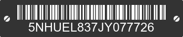 2018 FOREST RIVER Eliminator 5NHUEL837JY077726 VIN decoded