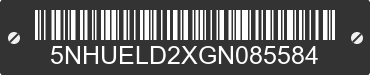 2016 FOREST RIVER Eliminator 5NHUELD2XGN085584 VIN decoded
